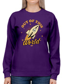 Out of This World - Alien Emoji Rocket Adventure Graphic Women's Sweatshirt