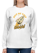 Out of This World - Alien Emoji Rocket Adventure Graphic Women's Sweatshirt