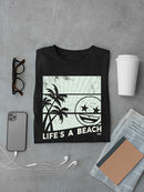 Life's A Beach - Vintage Palm Tree Emoji Men's T-shirt