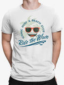 Ride the Wave - Surf Club Beach Vibes Retro Emoji Men's T-shirt