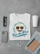 Ride the Wave - Surf Club Beach Vibes Retro Emoji Men's T-shirt