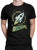 Launched - Startup Rocket Retro Graphic Men's T-shirt