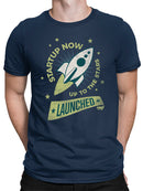 Launched - Startup Rocket Retro Graphic Men's T-shirt