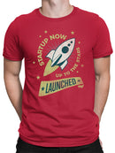 Launched - Startup Rocket Retro Graphic Men's T-shirt
