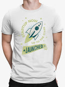 Launched - Startup Rocket Retro Graphic Men's T-shirt