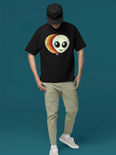 Layered Alien Emoji Vibes - Retro Galactic Graphic Men's T-shirt