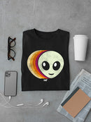 Layered Alien Emoji Vibes - Retro Galactic Graphic Men's T-shirt
