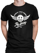 Fly Away - Retro Winged Emoji Graphic Men's T-shirt