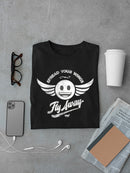 Fly Away - Retro Winged Emoji Graphic Men's T-shirt