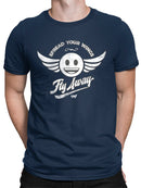 Fly Away - Retro Winged Emoji Graphic Men's T-shirt