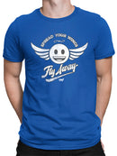 Fly Away - Retro Winged Emoji Graphic Men's T-shirt