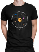 Galactic Smiley - Cosmic Orbit Emoji Graphic Men's T-shirt