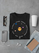 Galactic Smiley - Cosmic Orbit Emoji Graphic Men's T-shirt