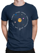 Galactic Smiley - Cosmic Orbit Emoji Graphic Men's T-shirt
