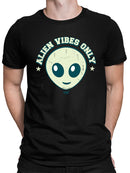 Alien Emoji Vibes Only - Retro UFO Space Graphic Men's T-shirt