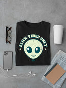 Alien Emoji Vibes Only - Retro UFO Space Graphic Men's T-shirt