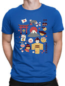 Vintage Aesthetic Japanese Emoji Graphic Men's T-shirt