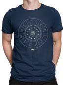 Zodiac Wheel Emoji  - Astrology Horoscope Constellation Men's T-shirt