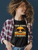 Too Cool 4 School - Retro Emoji Sunglasses Graphic Women's T-shirt