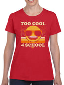 Too Cool 4 School - Retro Emoji Sunglasses Graphic Women's T-shirt
