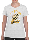Out of This World - Alien Emoji Rocket Adventure Graphic Women's T-shirt