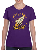 Out of This World - Alien Emoji Rocket Adventure Graphic Women's T-shirt