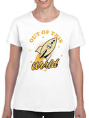 Out of This World - Alien Emoji Rocket Adventure Graphic Women's T-shirt