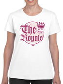 The Royals - Retro Gothic Crown Emoji Graphic Women's T-shirt