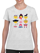 Japanese Emoji Icons - Cute Cultural Set Graphic Women's T-shirt