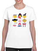 Japanese Emoji Icons - Cute Cultural Set Graphic Women's T-shirt