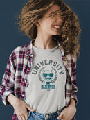 University of Life - Dark Emoji College Style Graphic Women's T-shirt