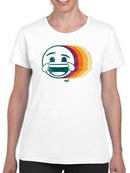 Laughing Layers - Retro Emoji Aesthetic Graphic Women's T-shirt