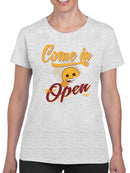 Welcome Vibes - Open Sign Emoji Graphic Women's T-shirt