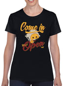 Welcome Vibes - Open Sign Emoji Graphic Women's T-shirt