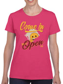 Welcome Vibes - Open Sign Emoji Graphic Women's T-shirt