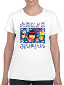 Japanese Streetwear Emoji - Geisha, Sushi, Ramen, Fuji Women's T-shirt