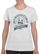 Introducing Happiness - Retro Laughing Emoji Women's T-shirt