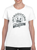 Introducing Happiness - Retro Laughing Emoji Women's T-shirt