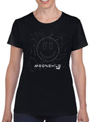 Moonchild Emoji - Cosmic Smiley Starry Night Women's T-shirt