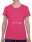 Moonchild Emoji - Cosmic Smiley Starry Night Women's T-shirt