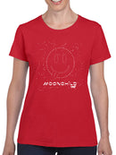Moonchild Emoji - Cosmic Smiley Starry Night Women's T-shirt