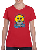 Sensei Emoji Dojo - Wise Master Retro Graphic Women's T-shirt