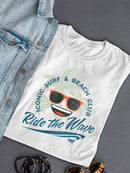Ride the Wave - Surf Club Beach Vibes Retro Emoji Women's T-shirt