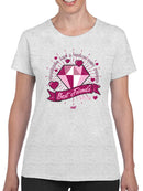 Best Friends Forever - Diamonds & Hearts Retro Graphic Women's T-shirt