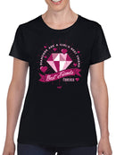 Best Friends Forever - Diamonds & Hearts Retro Graphic Women's T-shirt