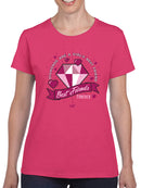 Best Friends Forever - Diamonds & Hearts Retro Graphic Women's T-shirt