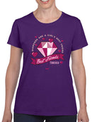 Best Friends Forever - Diamonds & Hearts Retro Graphic Women's T-shirt