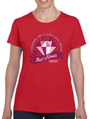 Best Friends Forever - Diamonds & Hearts Retro Graphic Women's T-shirt