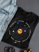 Galactic Smiley - Cosmic Orbit Emoji Graphic Women's T-shirt