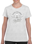 Fly Away - Retro Winged Emoji Graphic Women's T-shirt